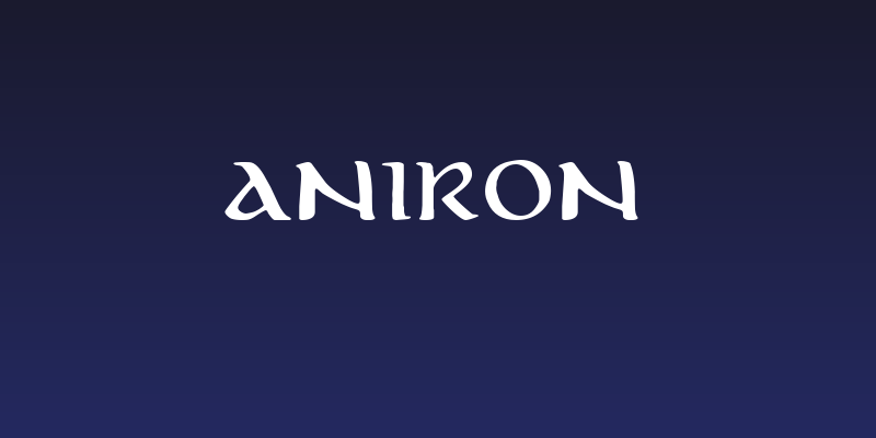 Aniron Social Header