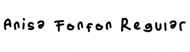 Anisa Fonfon Regular  font caratteri gratis