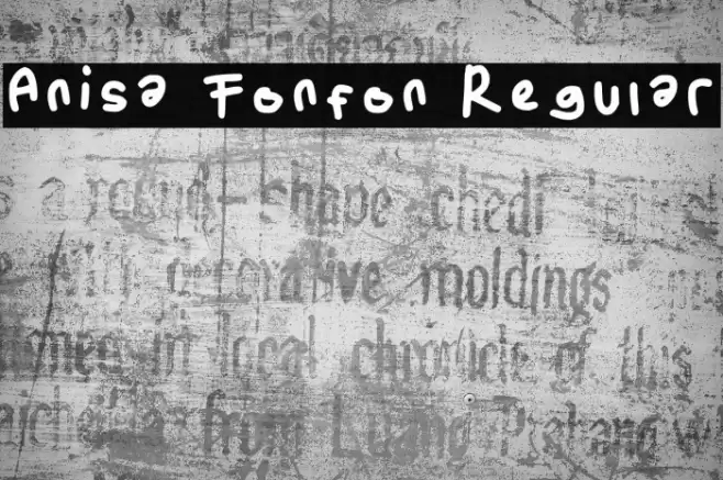 Anisa Fonfon Regular Font examples