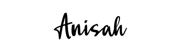 Anisah  नि: शुल्क फ़ॉन्ट्स डाउनलोड