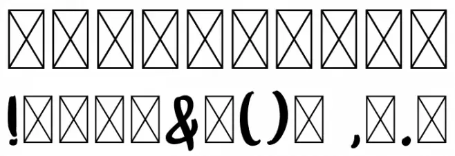 Anisah Font OTHER CHARS