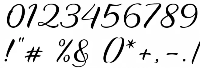 Anisha Free Regular Font OTHER CHARS