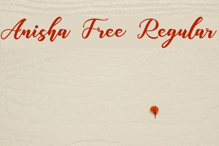 Anisha Free Regular Font examples
