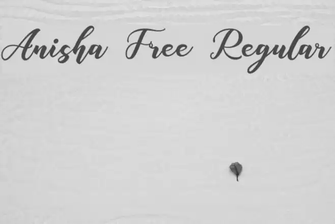 Anisha Free Regular Font examples