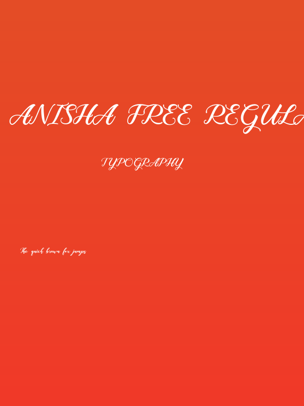 Anisha Free Regular Poster