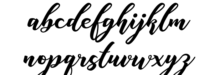 Anisha Free Regular Font LOWERCASE