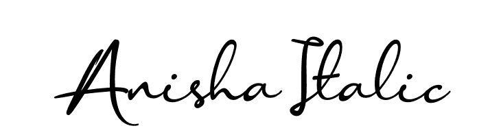 Anisha Italic  フリーフォントのダウンロード