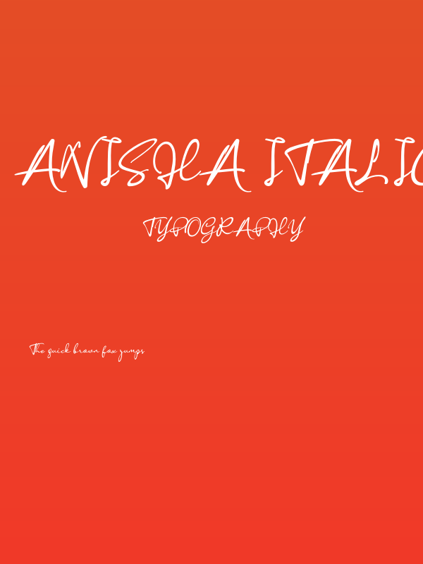 Anisha Italic Poster