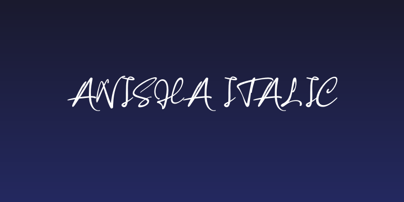 Anisha Italic Social Header