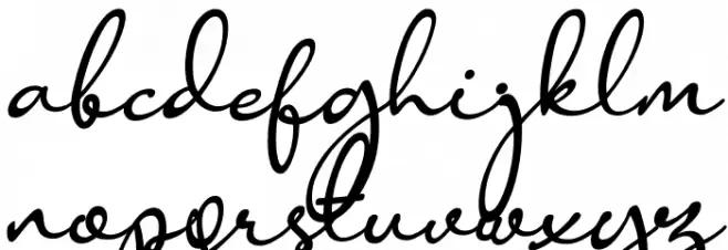Anisha Italic Font Litere mici