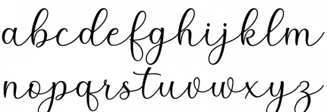 Anisha Schriftart Kleinbuchstaben