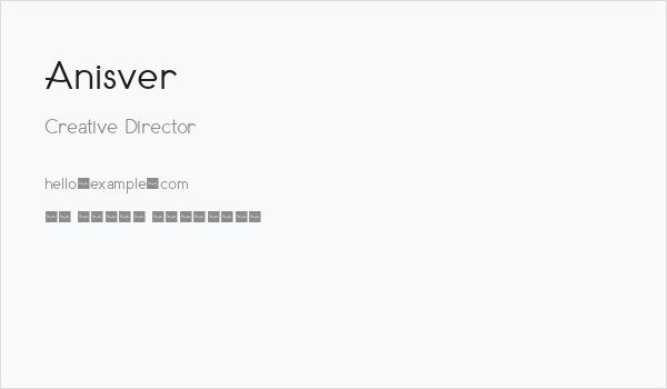 Anisver Business Card