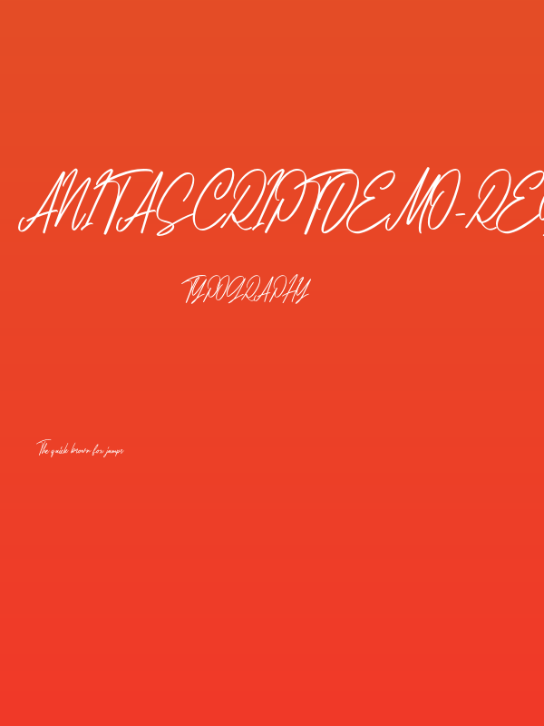 AnitaScriptDEMO-Regular Poster