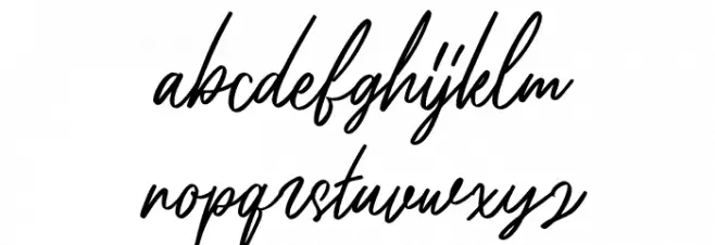 AnitaScriptDEMO-Regular Schriftart Kleinbuchstaben