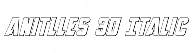Anitlles 3D Italic  Fuentes Gratis Descargar