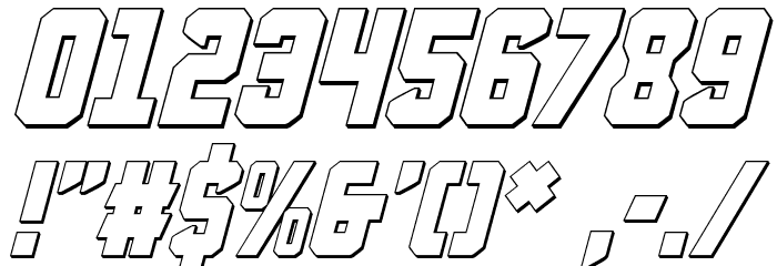 Anitlles 3D Italic フォント その他の文字