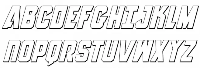 Anitlles 3D Italic خط أحرف كبيرة