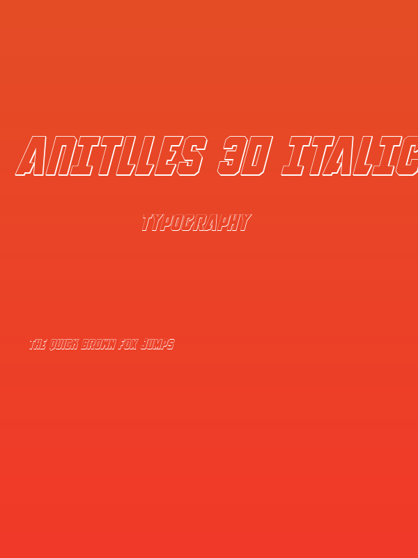 Anitlles 3D Italic Poster