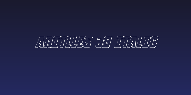 Anitlles 3D Italic Social Header