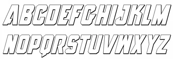 Anitlles 3D Italic フォント 小文字