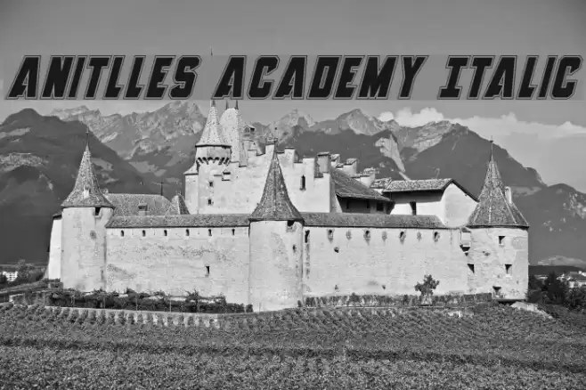 Anitlles Academy Italic Font examples