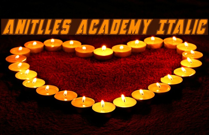 Anitlles Academy Italic Font examples