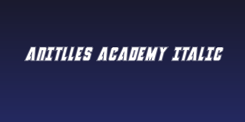 Anitlles Academy Italic Social Header