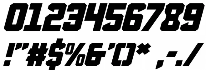 Anitlles Expanded Italic Font OTHER CHARS