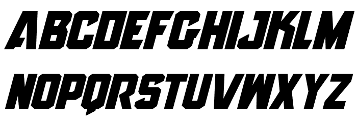 Anitlles Expanded Italic Font LOWERCASE