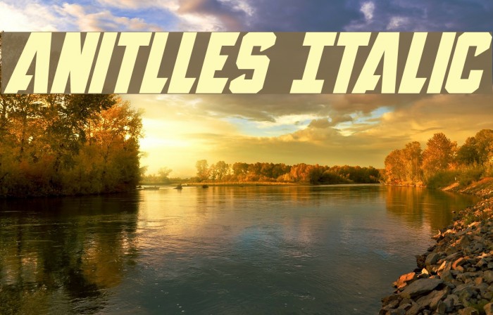 Anitlles Italic Font examples