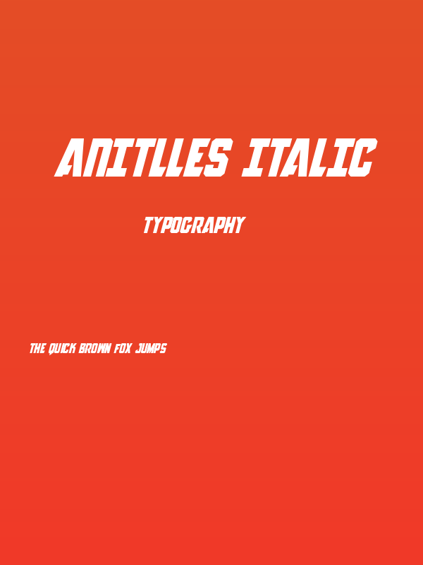 Anitlles Italic Poster