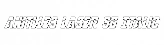 Anitlles Laser 3D Italic  Fuentes Gratis Descargar