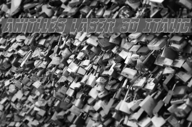 Anitlles Laser 3D Italic Font examples