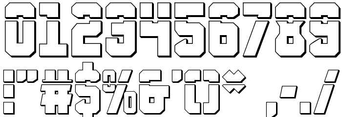 Anitlles Laser 3D Font OTHER CHARS