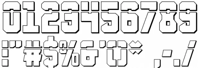 Anitlles Laser 3D フォント その他の文字