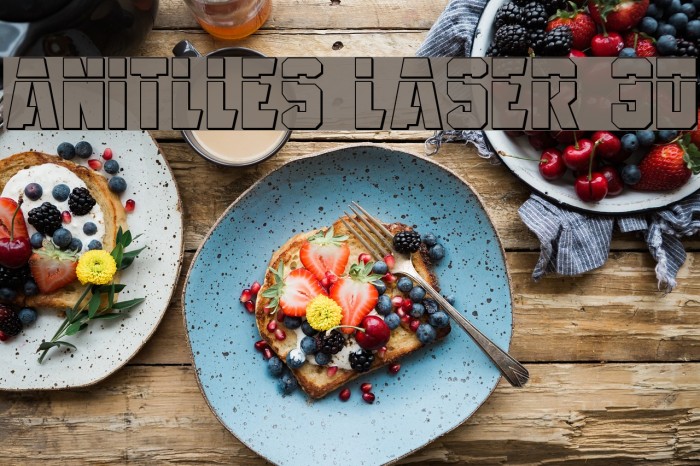 Anitlles Laser 3D Font examples