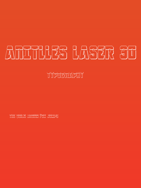 Anitlles Laser 3D Poster