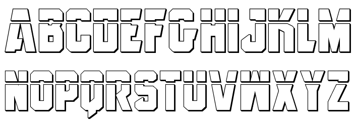 Anitlles Laser 3D Font LOWERCASE