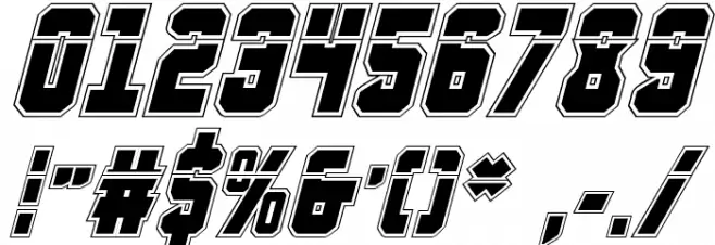Anitlles Laser Academy Italic Font OTHER CHARS