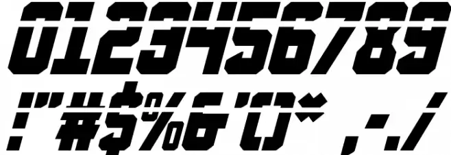 Anitlles Laser Italic Font OTHER CHARS