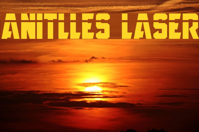 Anitlles Laser Font examples