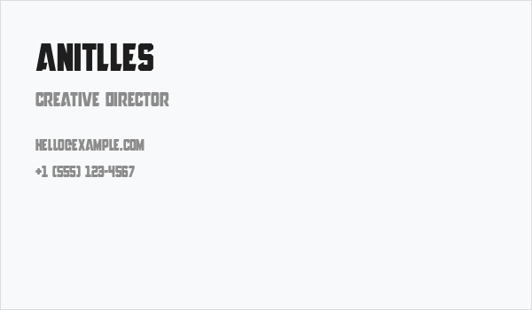 Anitlles Business Card