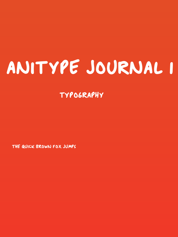 Anitype Journal 1 Poster
