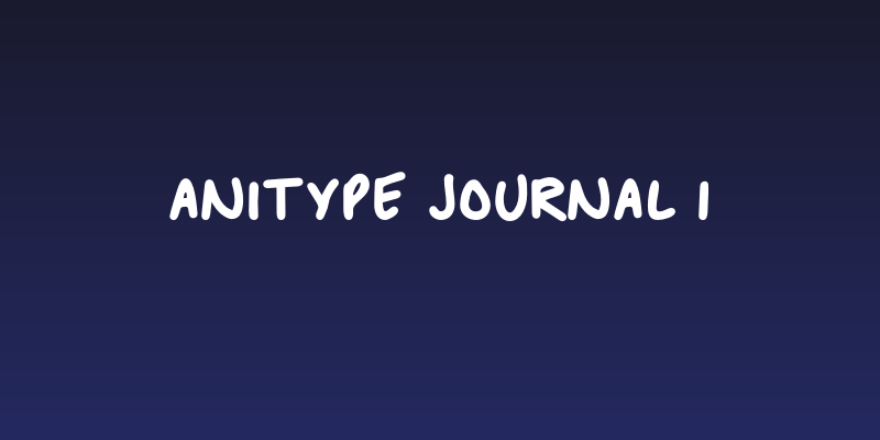 Anitype Journal 1 Social Header