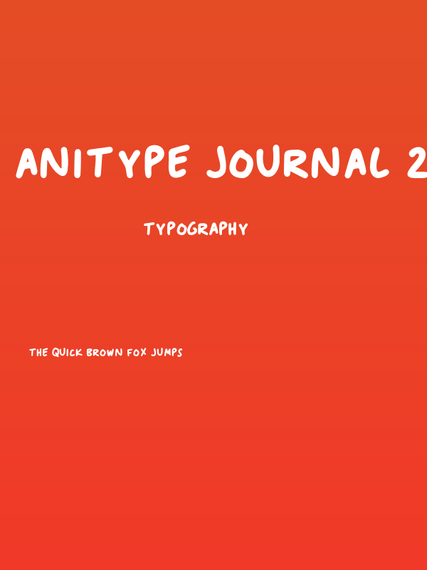 Anitype Journal 2 Poster