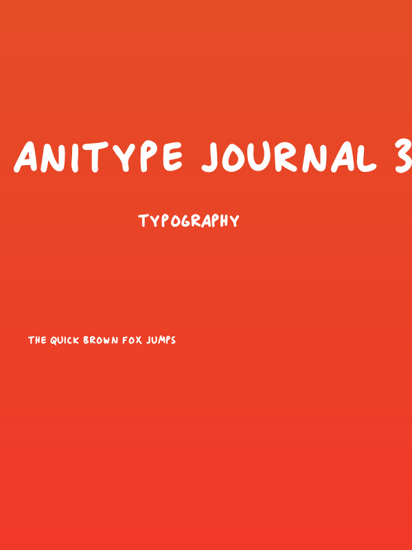 Anitype Journal 3 Poster