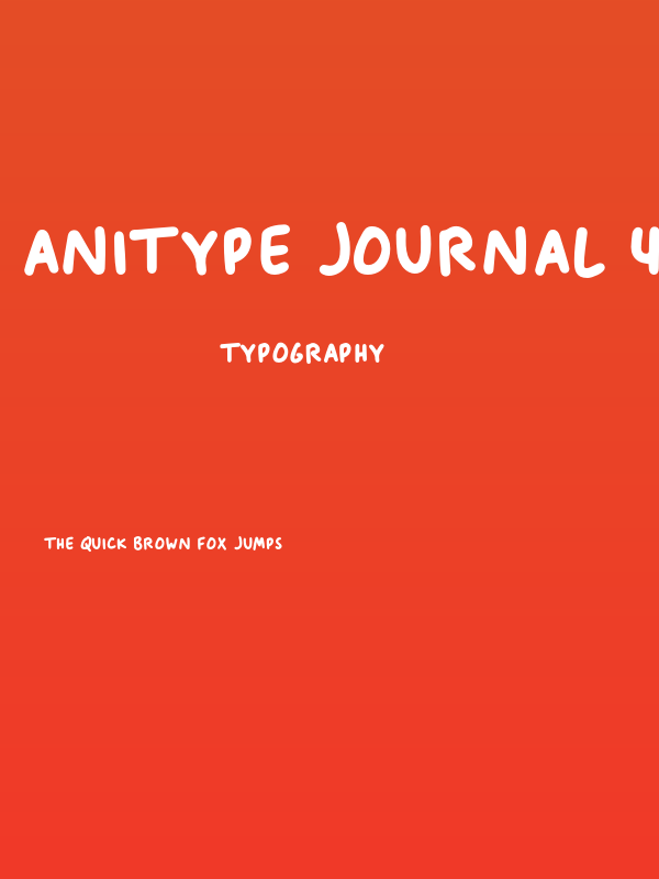 Anitype Journal 4 Poster