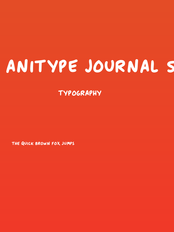 Anitype Journal 5 Poster