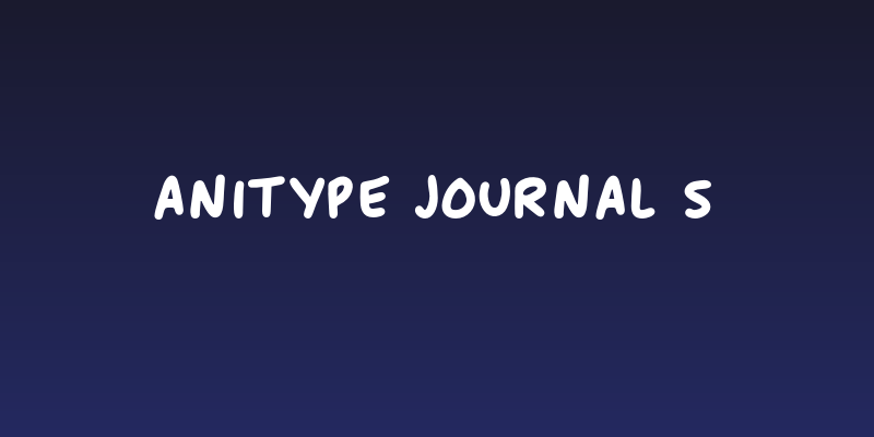 Anitype Journal 5 Social Header
