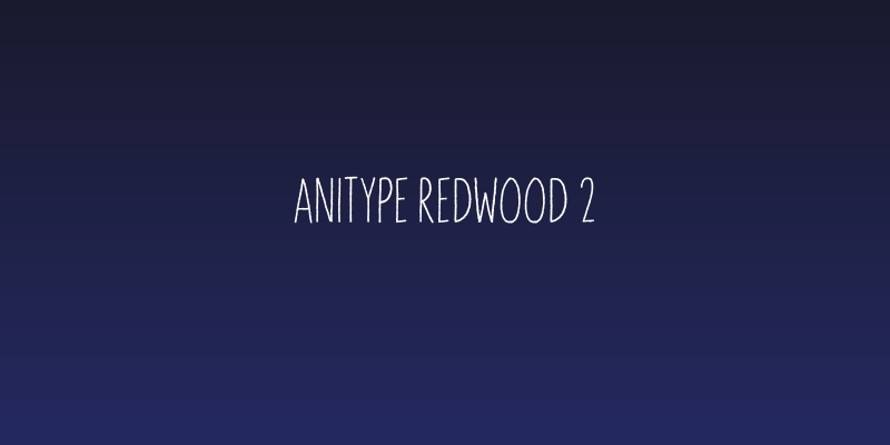 Anitype Redwood 2 Social Header
